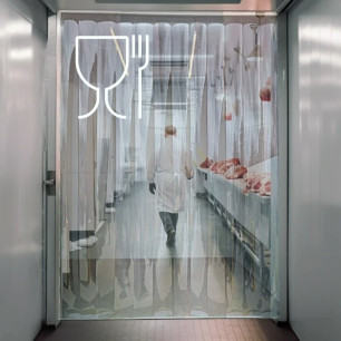 Tenda a strisce PVC su misura idonea al contatto alimentare