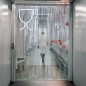 Cortinas de lamas de PVC transparente para contacto con alimentos