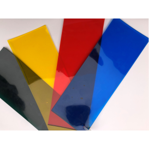 Rotolo lamelle PVC colorato trasparente – Blu, Giallo, Verde, Rosso, Opalino