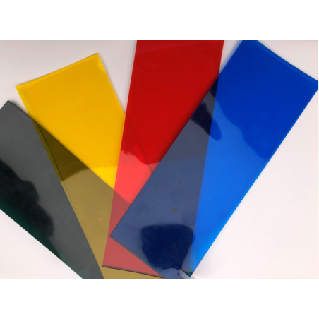 Rotolo lamelle PVC colorato trasparente – Blu, Giallo, Verde, Rosso, Opalino