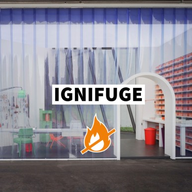 cortinas de lamas de pvc ignifugo transparente