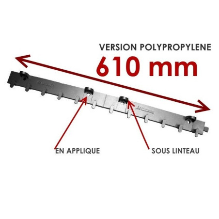 Sistema fissaggio rapido in polipropilene per tende a strisce PVC