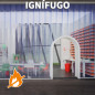 CORTINA DE LAMAS DE PVC IGNÍFUGO TRANSPARENTE M1 B-s3-d0 A MEDIDA