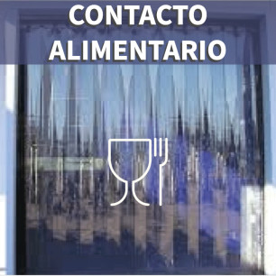 Cortinas de lamas de PVC transparente para contacto con alimentos
