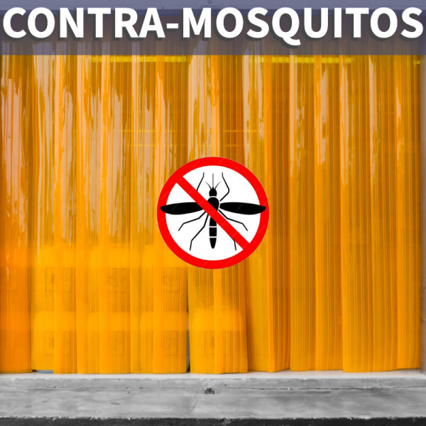 Cortina de lamas de PVC amarillo antimosquitos Cortina de lamas de PVC amarillo antimosquitos