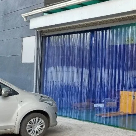 Tende a strisce PVC scorrevoli industriali su misura – Sistema a scorrimento professionale