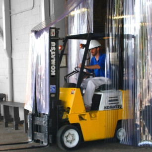 Tenda a strisce PVC trasparente su misura – Kit pronto all'installazione