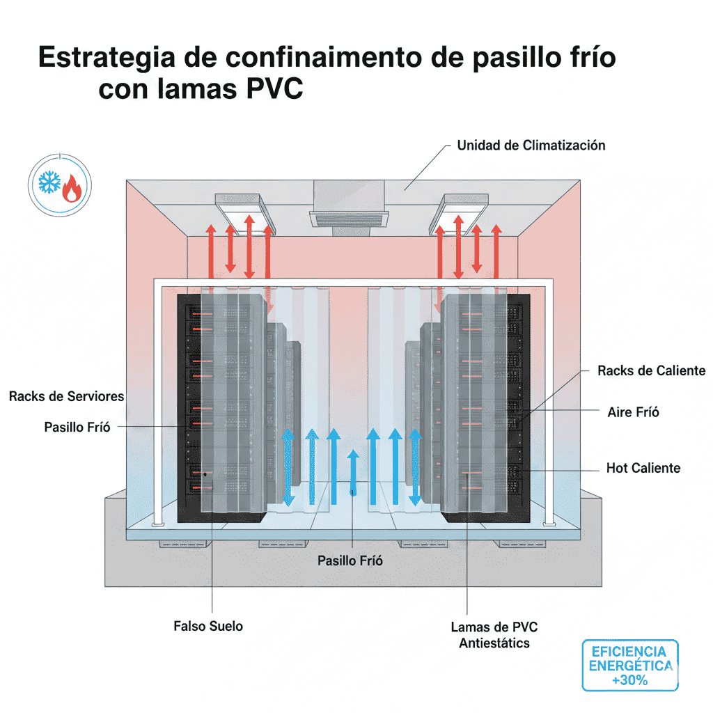 cortinas de lamas de pvc antiestaticas
