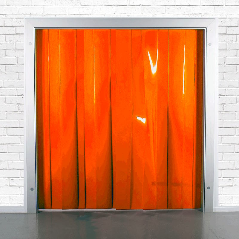 tenda strisce PVC arancio opaco