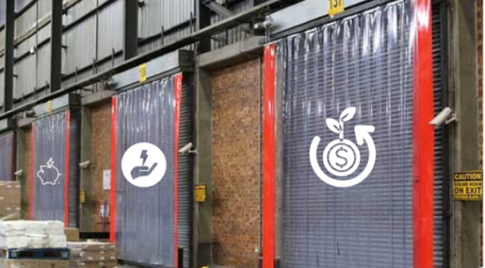 Risparmiate energia con le tende a strisce PVC industriali